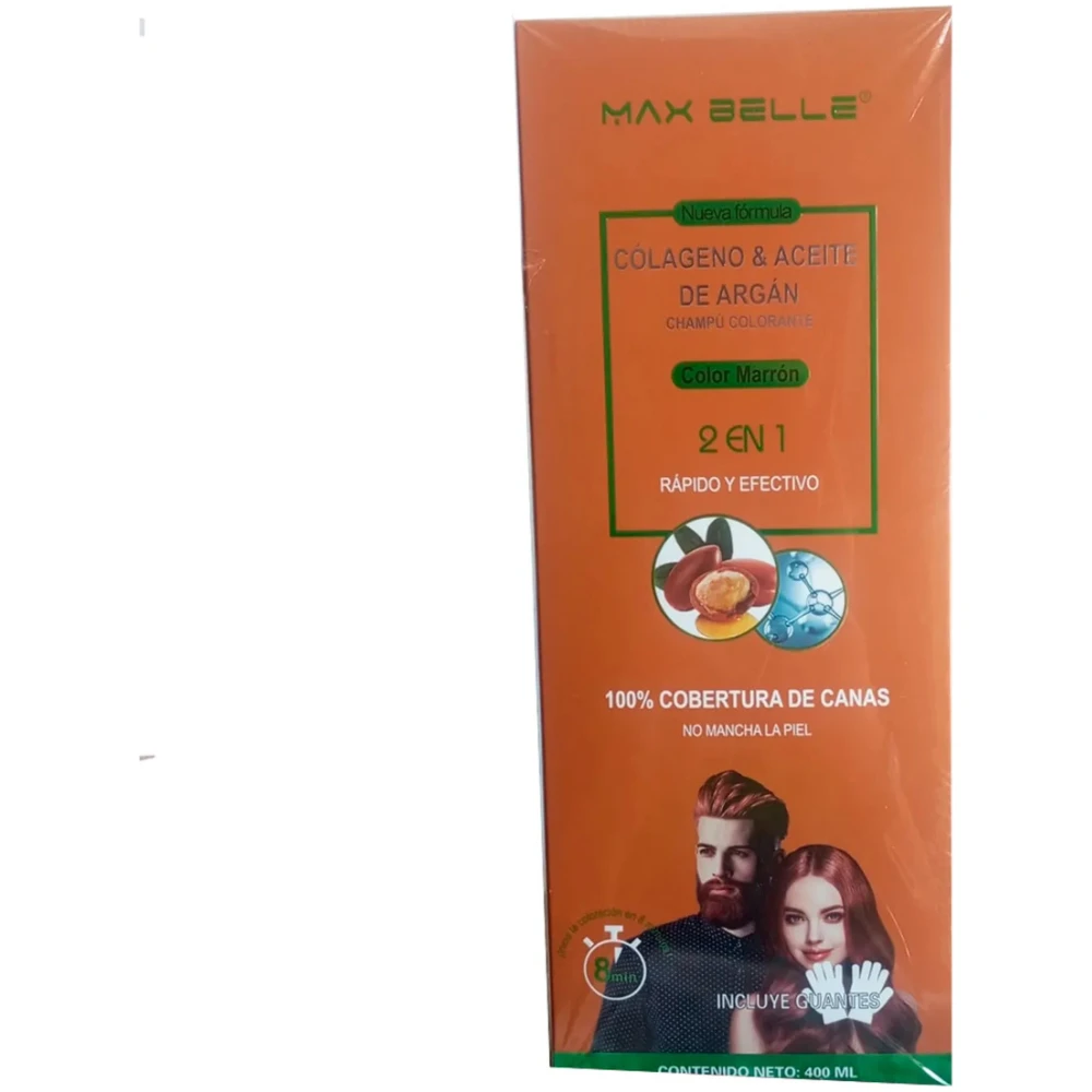 Max Belle Shampoo Colorante Cafe 400 Ml - Imagen 1