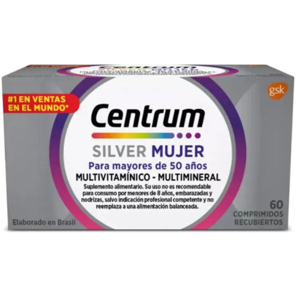Centrum Multivitaminico Silver Mujer 60 Capsulas - Imagen 1