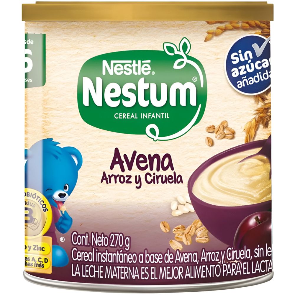 Nestum Cereal Infantil Sabor Avena-Arroz-Ciruela 270Gr 6M+ - Imagen 1