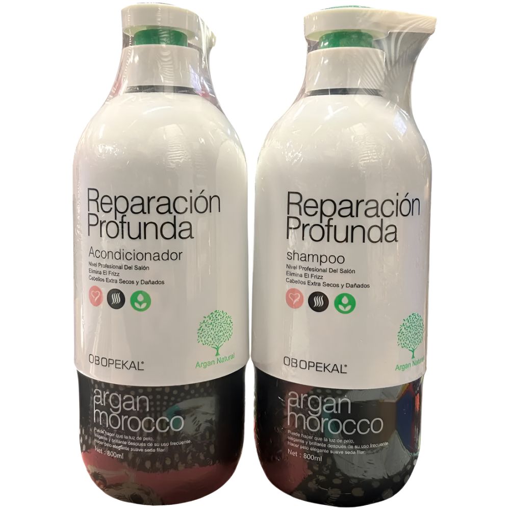 Pack Obopekal Shampoo+Acond Reparacion Profunda Argan 800Ml - Imagen 1