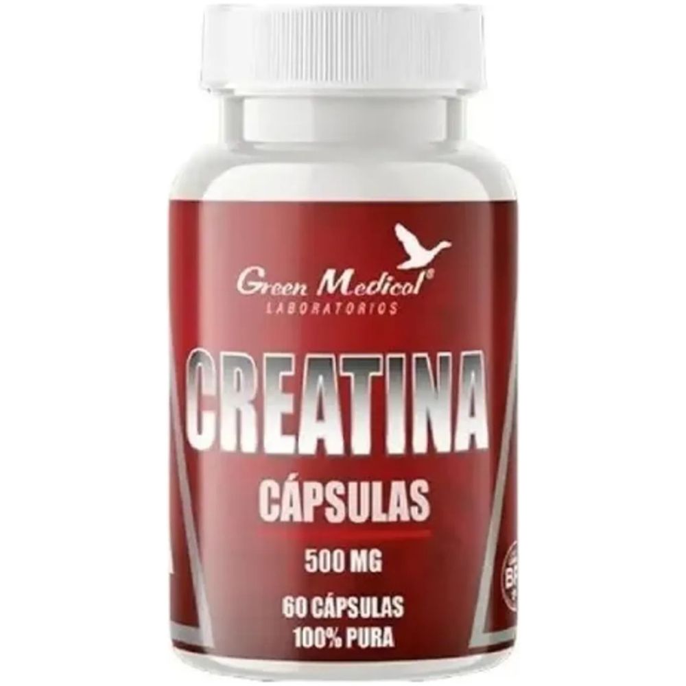 Green Medical Creatina 500Mg Capsulas 60Cap 100% Pura - Imagen 1