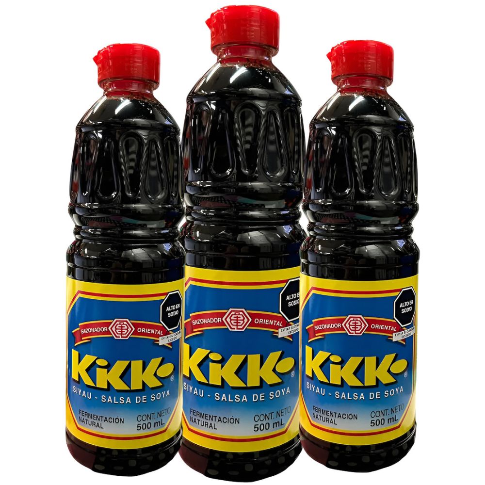 Pack 03 Salsas De Soya Kikko 500Ml - Imagen 1