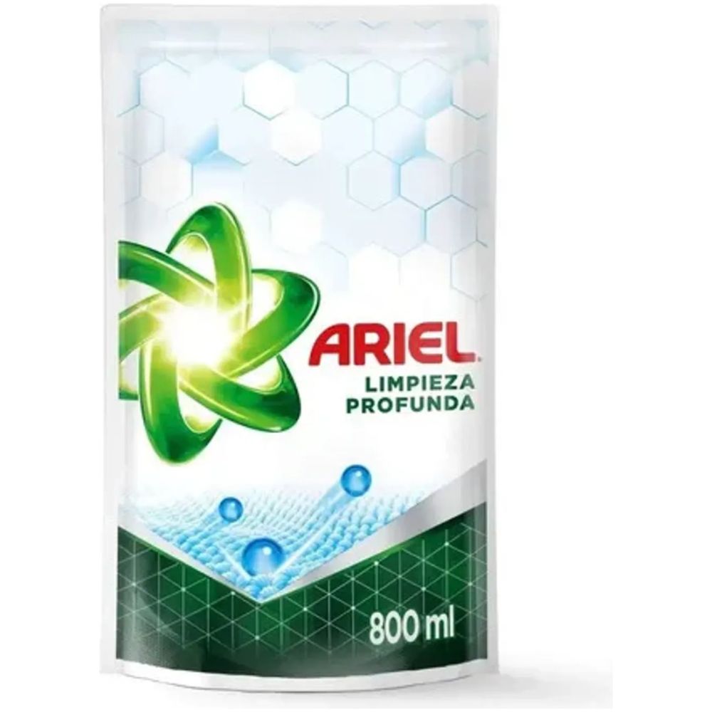 Ariel Doypack Detergente Liquido Limpieza Profunda 800Ml - Imagen 1