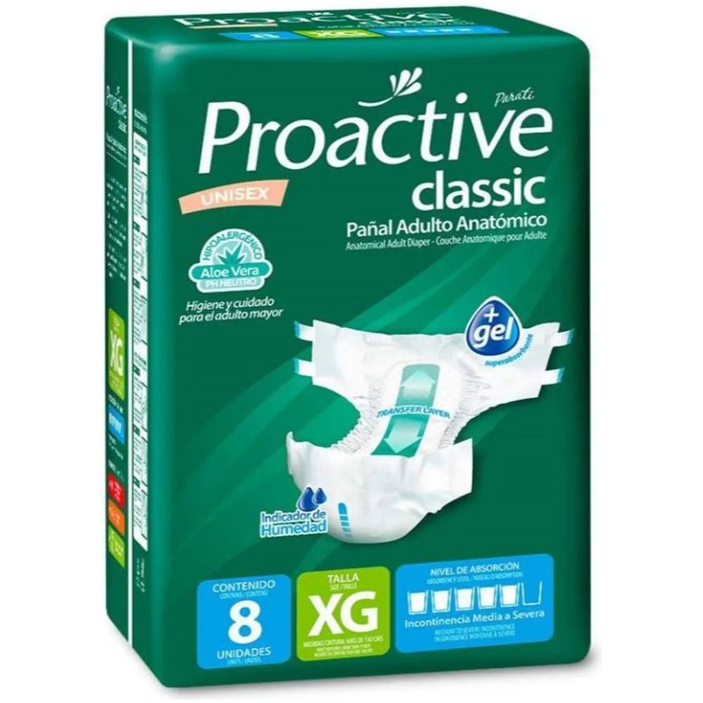 Proactive Pañales Para Adulto Talla Xg 8 U - Imagen 1