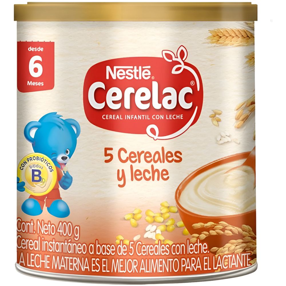 Cerelac Cereal Infantil Con Leche Sabor 5 Cereales 6M+ - Imagen 1