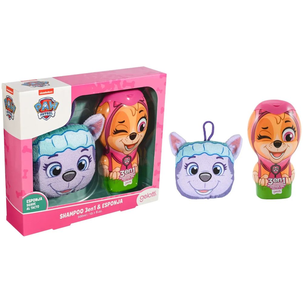 Pack Paw Patrol Rosa Shampoo 3En1 300Ml + Esponja - Imagen 1