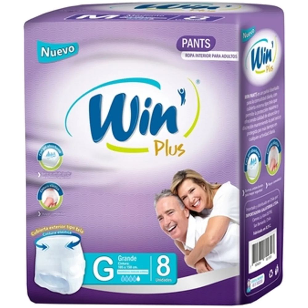Win Plus Pants Ropa Interior Adulto Talla G 8U - Imagen 1