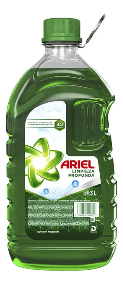 D_782350-Mlc86678887491_062025-F.jpg Ariel Detergente Liquido Limpieza Profunda 3 Litros - Imagen 1