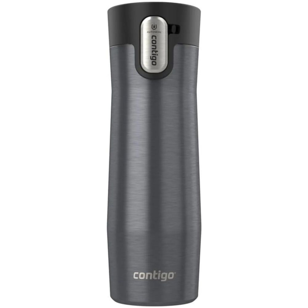 Mug Contigo Loop De Acero Inoxidable 591 Ml, Negro Metalico - Imagen 1