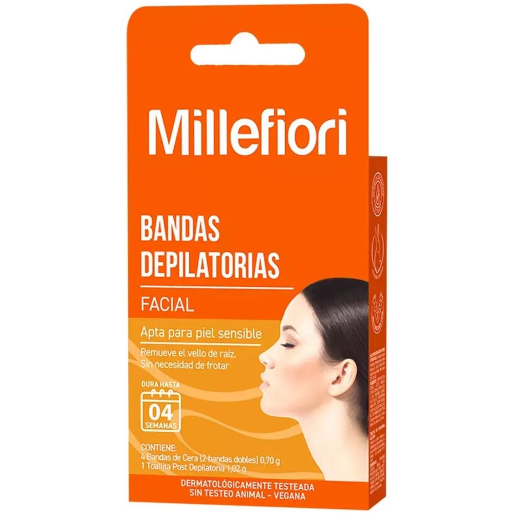 Millefiori Bandas Depilatorias Facial - Imagen 1