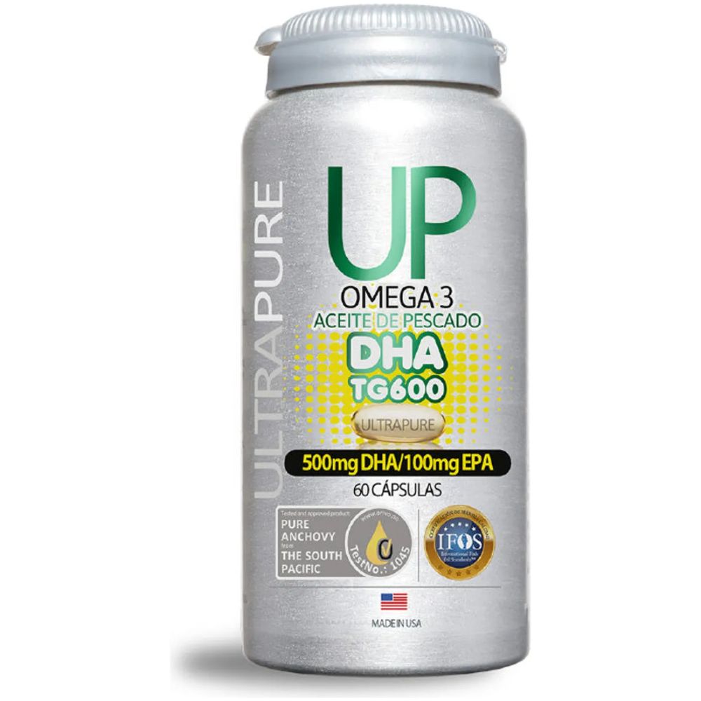 Up Omega 3 Aceite De Pescado Dha Tg600 60 Caps - Imagen 1
