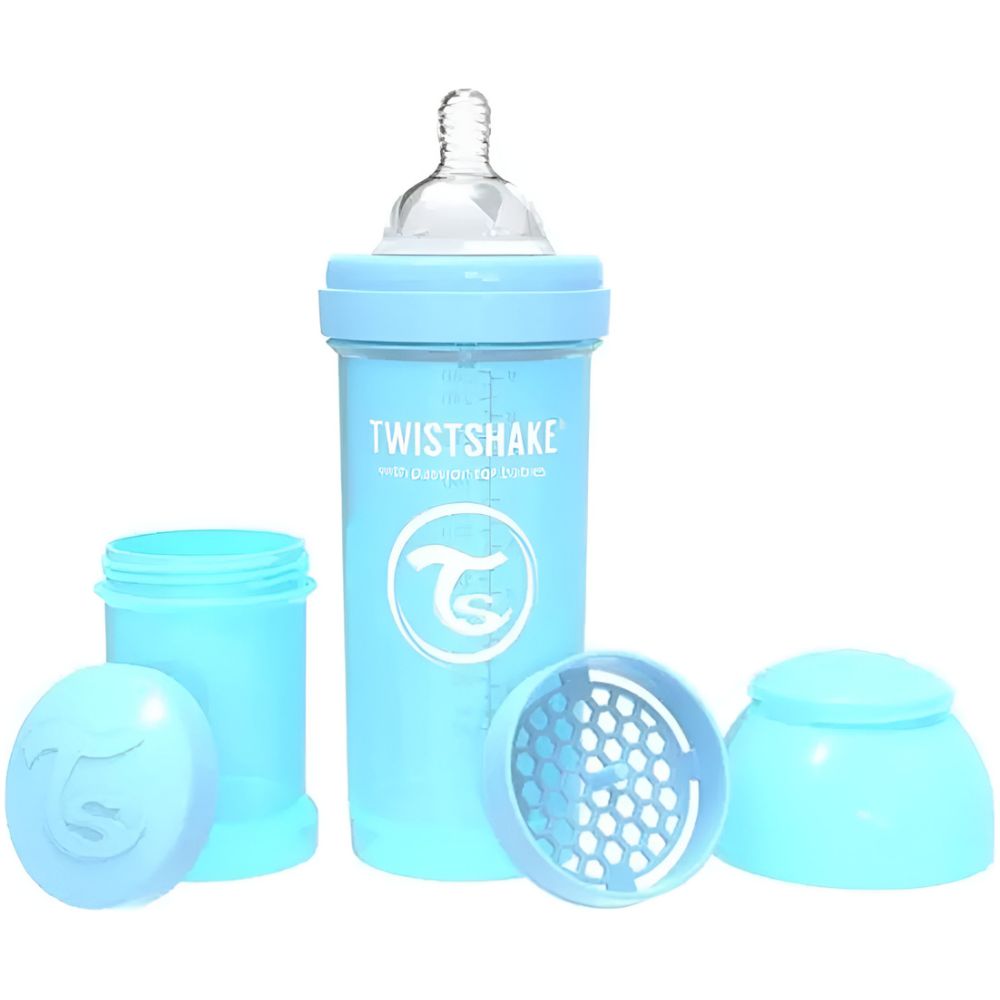 Twist Shake Mamadera Anti-Colicos Todo En 1 260Ml Celeste - Imagen 1
