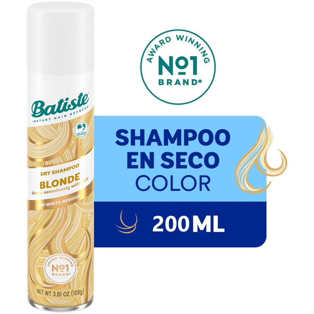 Shampoo Seco Batiste Con Color Para Cabellos Rubios 200Ml - Imagen 1
