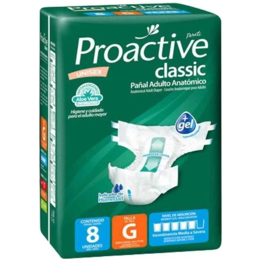 Proactive Pañales Para Adulto Talla G 8 U - Imagen 1