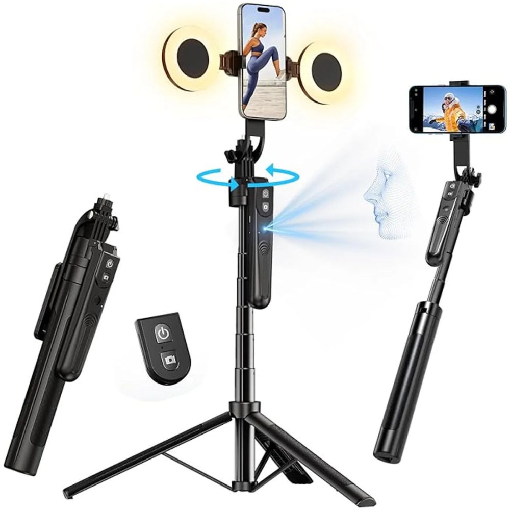 Selfie Stick Soporte Celular Con Ia Q515 Rotación 360 - Imagen 1